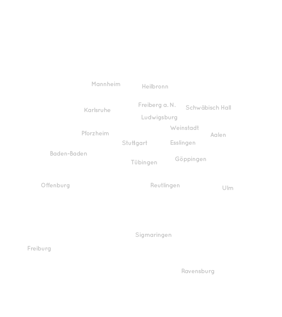 PflegePiloten, Weinstadt: Baden-Württemberg-Karte